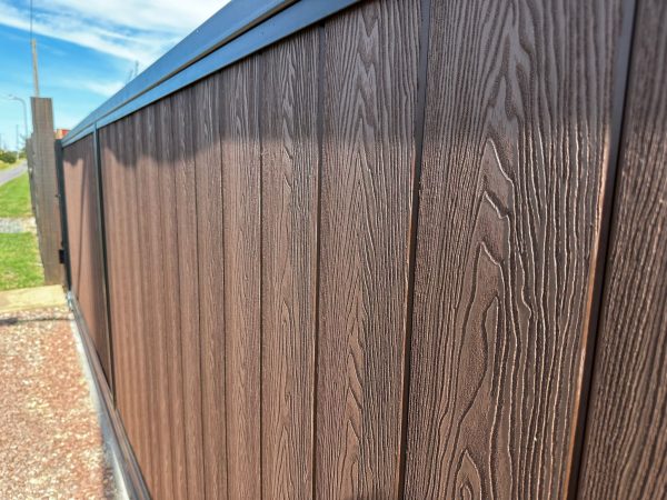 Straight Top Swing Composite Driveway Gate