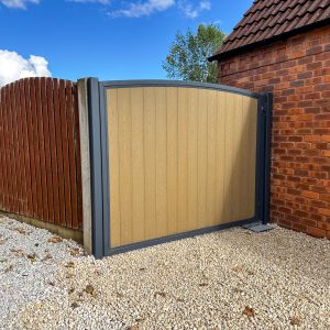 Oslo – Arch Top Sliding Composite Driveway Gate - Image 6