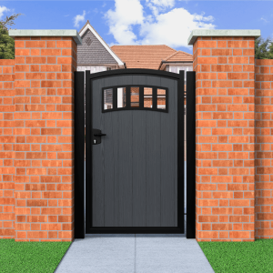 Arch top swing composite pedestrian gate