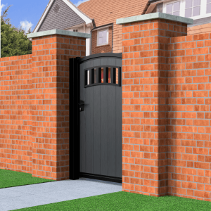 Arch top swing composite pedestrian gate