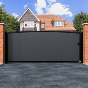 Arch Top Sliding Composite Driveway Gate
