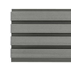 Stone grey slatted composite