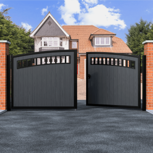 Arch Top Swing Composite Driveway Gate