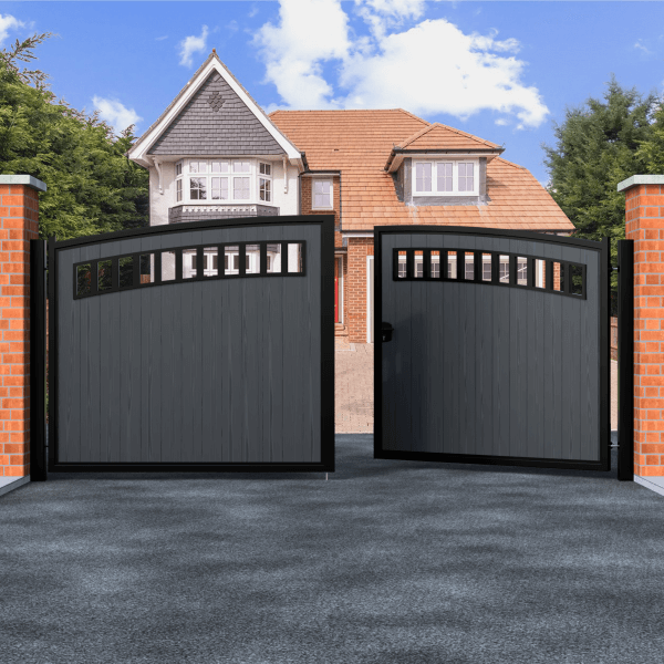 Arch Top Swing Composite Driveway Gate