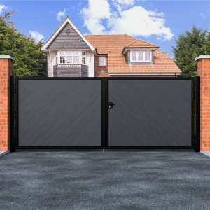 Flat top composite swing driveway gate