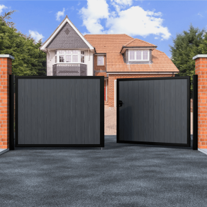 Straight Top Swing Composite Driveway Gate