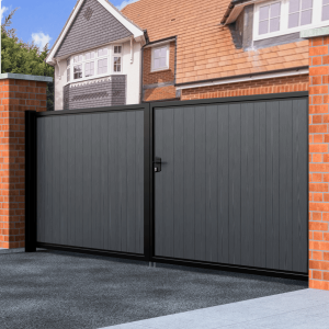 Straight Top Swing Composite Driveway Gate