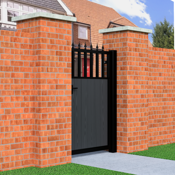 Flat top railhead pedestrian composite gate