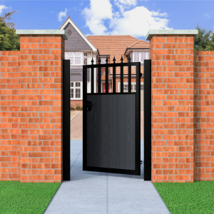 Flat top railhead pedestrian composite gate