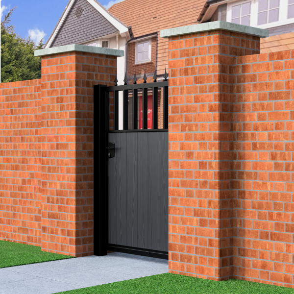 Flat top railhead pedestrian composite gate