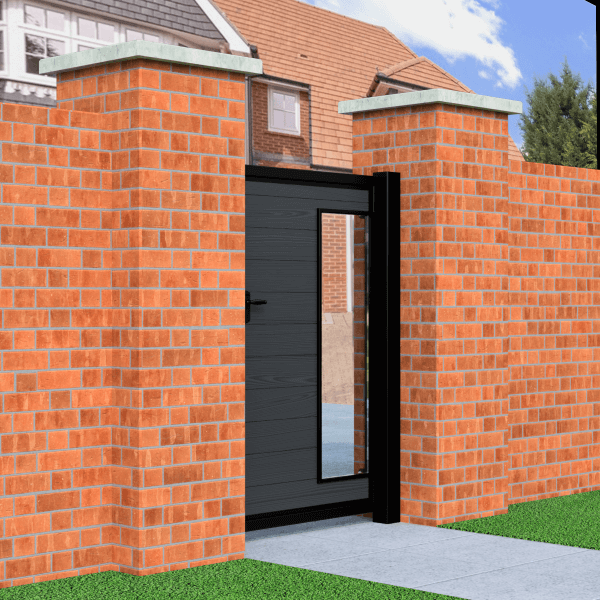 Flat Top Side Composite Gate With Glass Insert