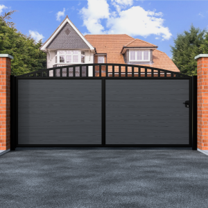 Arch top sliding box section composite gate