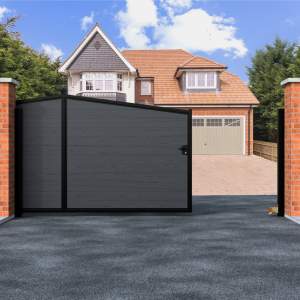 Point Top Sliding Composite Driveway Gate
