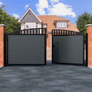 Curve Top Swing Composite Driveway Gate