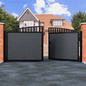 Curve Top Swing Composite Driveway Gate
