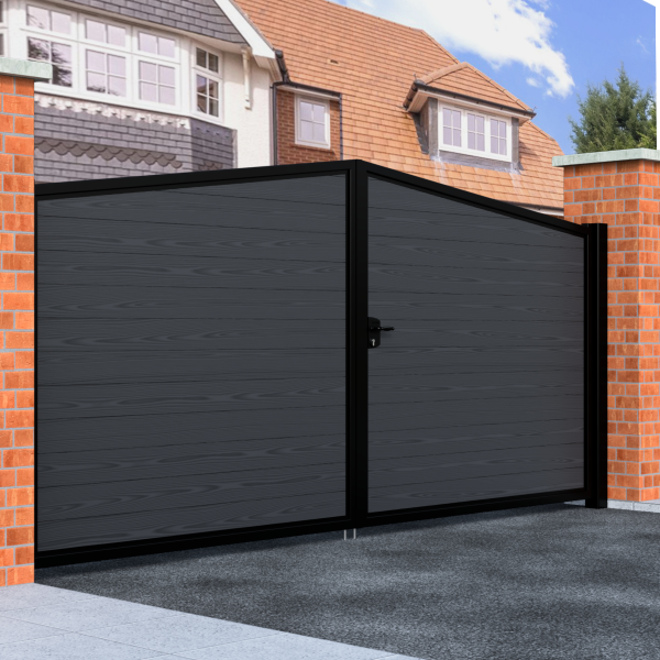 Point Top Swing Composite Driveway Gate