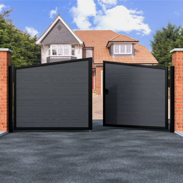 Point Top Swing Composite Driveway Gate
