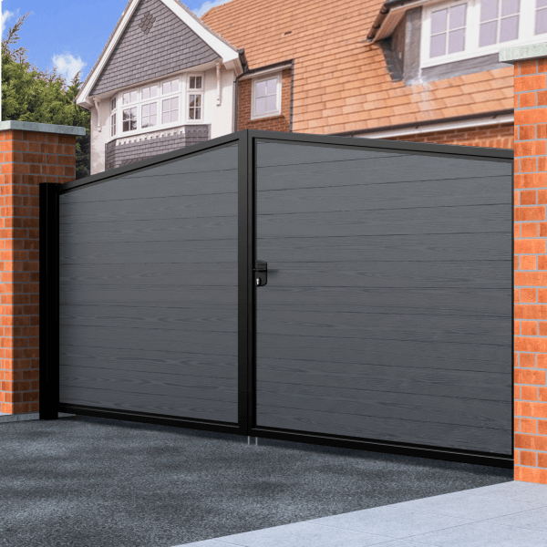 Point Top Swing Composite Driveway Gate