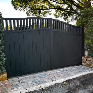 Copenhagen - Arch Top Swing Composite Driveway Gate