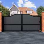 Bell Top Sliding Composite Driveway Gate