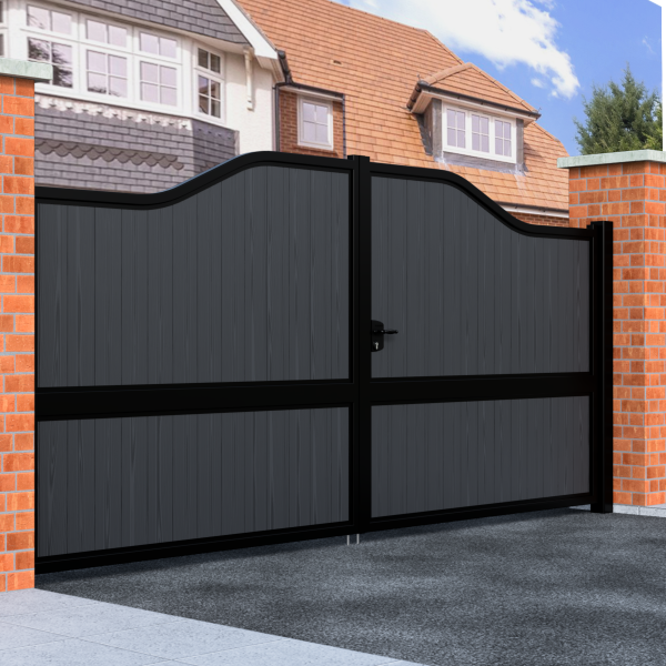Bell Top Swing Composite Driveway Gate