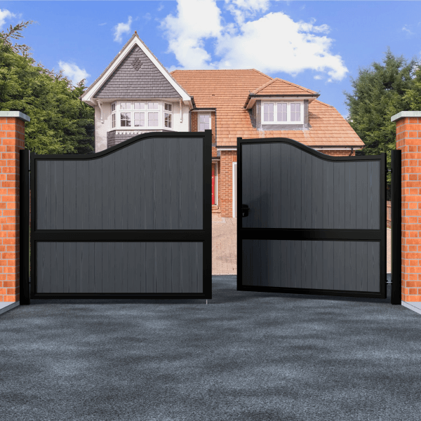 Bell Top Swing Composite Driveway Gate