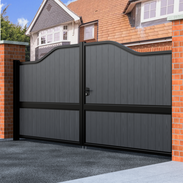 Bell Top Swing Composite Driveway Gate
