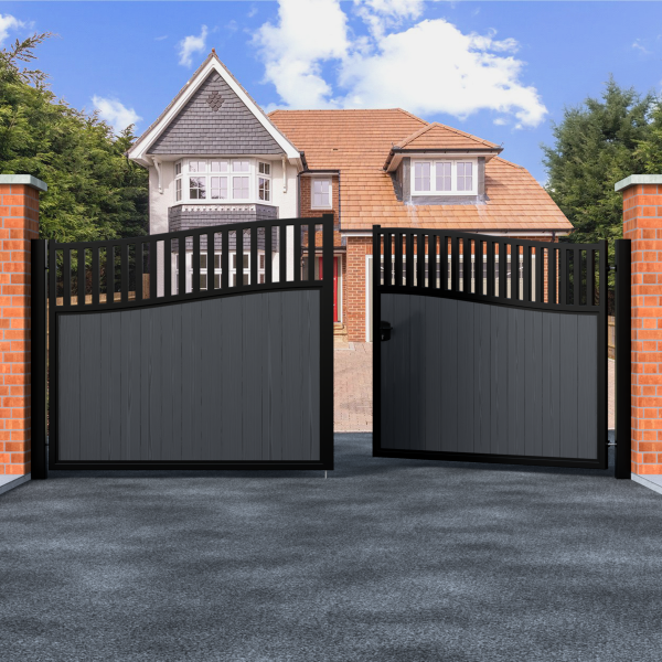 Arch Top Swing Composite Driveway Gate