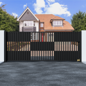Metal Sliding Gate with Bars