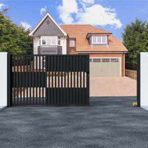 Metal Sliding Gate with Bars
