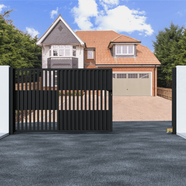 Flat Top Sliding Metal Driveway Gate