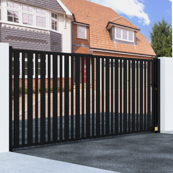 Metal Sliding Gate with Verticle Bars