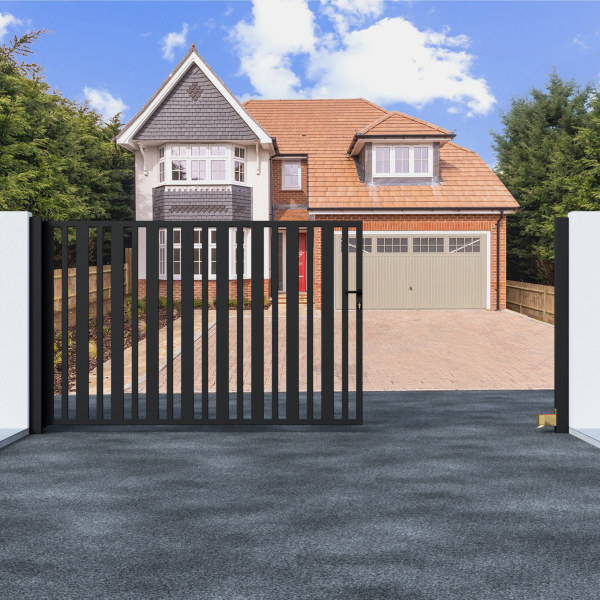 Metal Sliding Gate with Verticle Bars