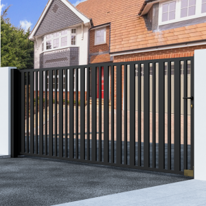 Metal Sliding Gate with Verticle Bars
