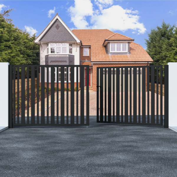 Metal Swing Gate with Verticle Bars