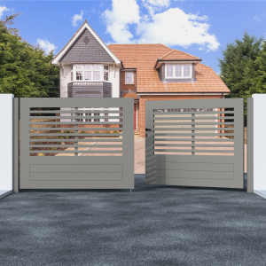 Metal Swing Gate with Horizontal Bars