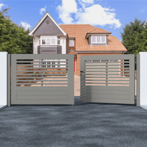 Flat Top Swing Metal Driveway Gate