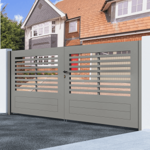 Flat Top Swing Metal Driveway Gate