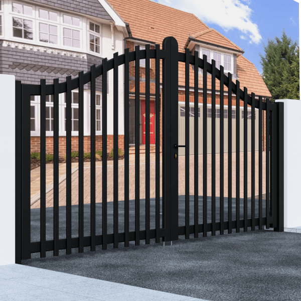 Arch Top Swing Metal Driveway Gate