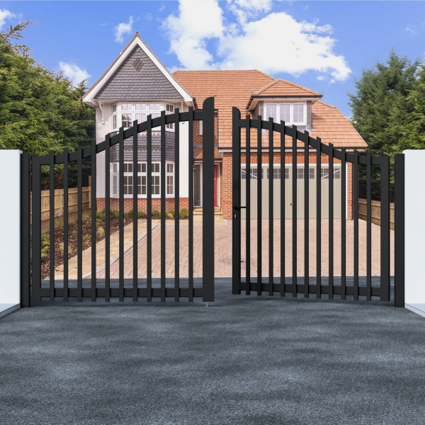 Metal Swing Arch Top Gate with Bars