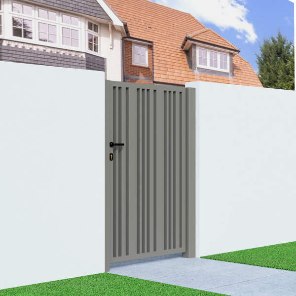 Metal Side Gate with Verticle Bars