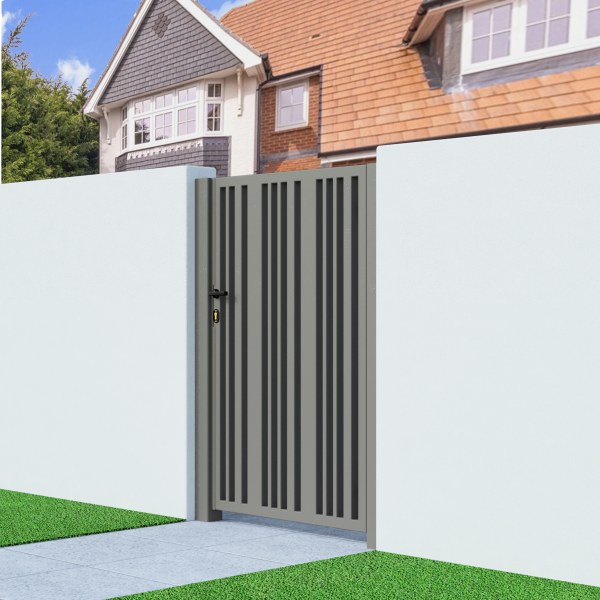 Metal Side Gate with Verticle Bars
