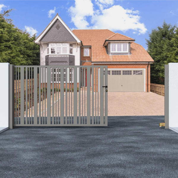 Flat Top Sliding Metal Driveway Gate