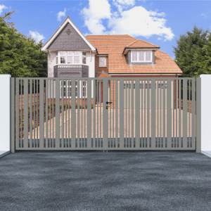 Flat Top Swing Metal Driveway Gate