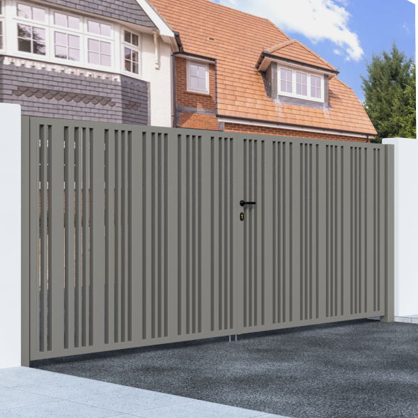Metal Swing Gate with Verticle Bars