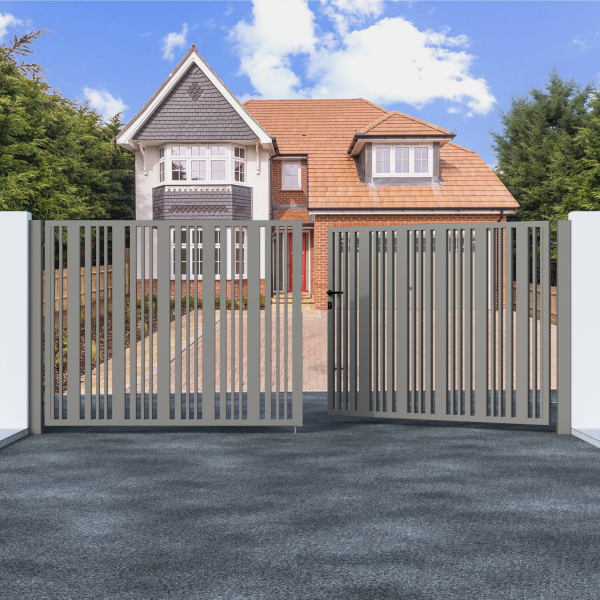 Metal Swing Gate with Verticle Bars