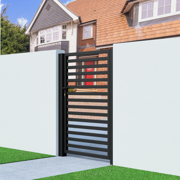 Metal Side Gate with Horizontal Bars
