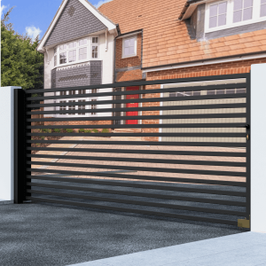 Flat Top Sliding Metal Driveway Gate