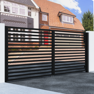 Metal Swing Gate with Horizontal Bars