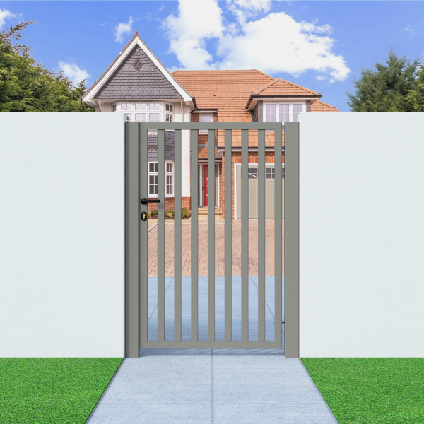 Metal Side Gate with Verticle Bars Metal Side Gate with Verticle Bars